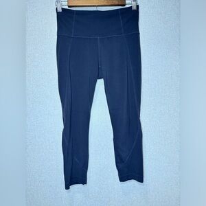 Athleta Black Cropped Leggings Running Workout Athleisure Size Small